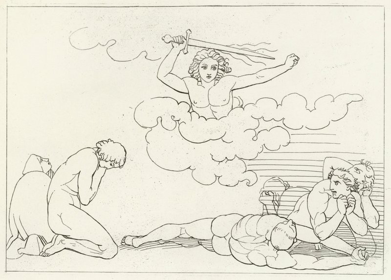 The Terrors of Guilt, Paradise, Canto 22 (gravura) de John (after) Flaxman
