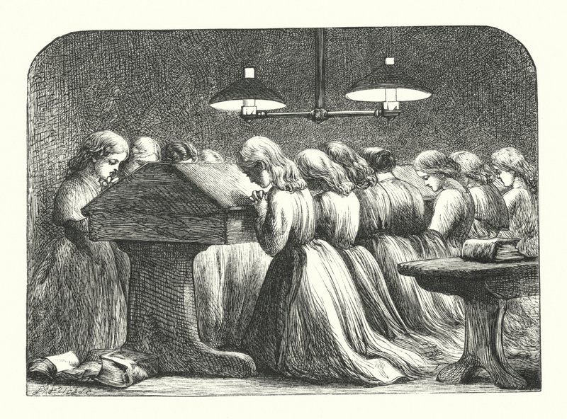Oração da Noite numa Escola para Meninas (gravação) de John (after) Gilbert