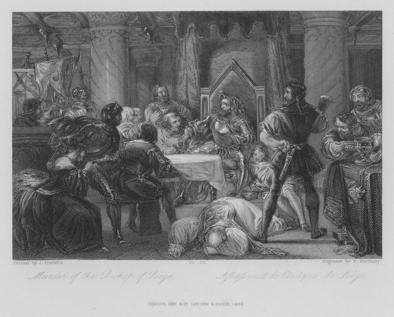 Assassinato do Bispo de Liège (gravura) de John (after) Gilbert