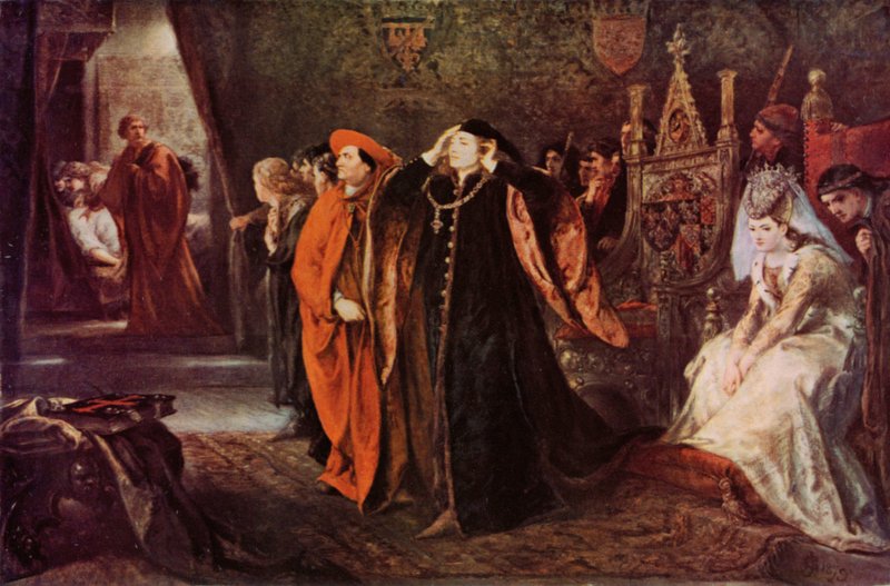 Shakespeare: A Morte de Gloucester, Rei Henrique VI, Parte II, Acto III, Cena 2 (cor litho) de John (after) Gilbert