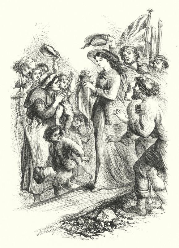 A Aterragem da Prímula (gravura) de John (after) Gilbert