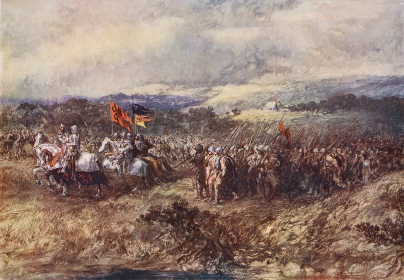 O regresso de Ivan, o Terrível, a Moscovo após a conquista de Kazan (litografia a cores) de John (after) Gilbert