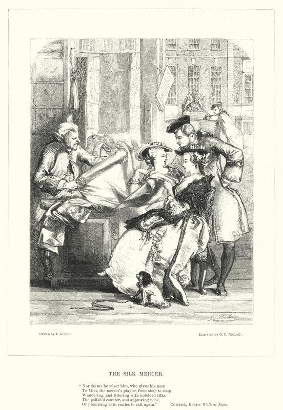 O Mercer de Seda (gravura) de John (after) Gilbert