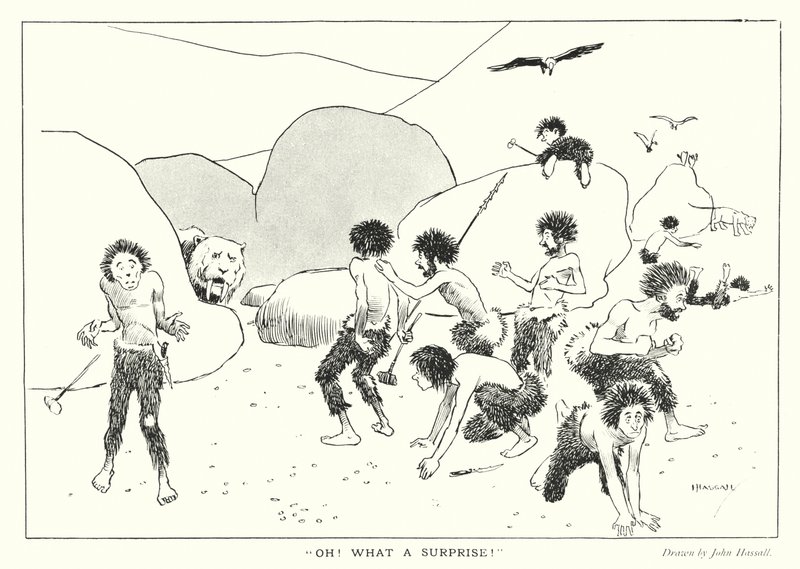 Cenas primitivas: "Oh! Que Surpresa!" (litografia) de John (after) Hassall