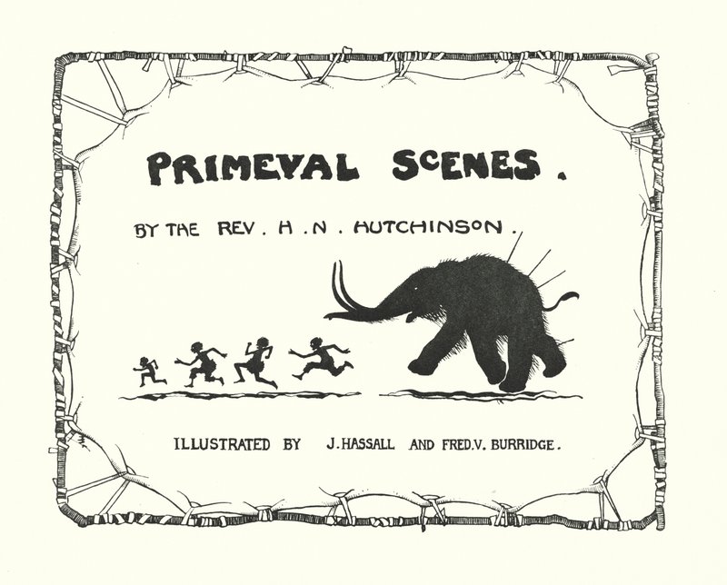 Ilustração da página de rosto de Primeval Scenes (litografia) de John (after) Hassall