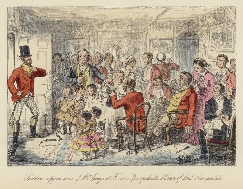 Ilustração de John Leech para Mr Sponge