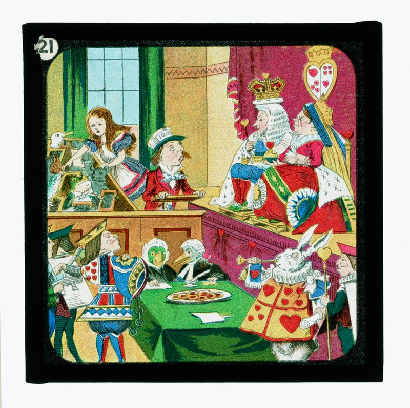 Alice no País das Maravilhas, Cor da Lanterna Slides (slide da lanterna) de John (after) Tenniel