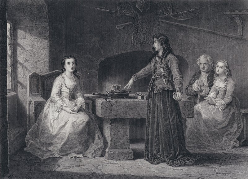 Ilustração para O Pirata de Sir Walter Scott (gravura) de John Adam P. Houston
