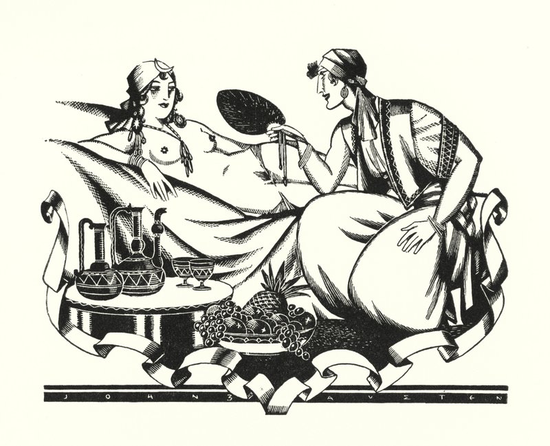 Ilustração para Don Juan de Lord Byron (litho) de John Austen