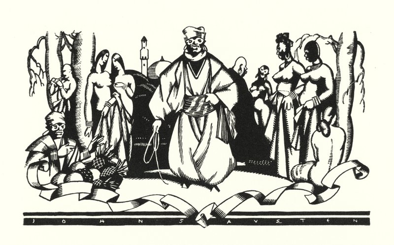 Ilustração para Don Juan por Lord Byron (lito) de John Austen
