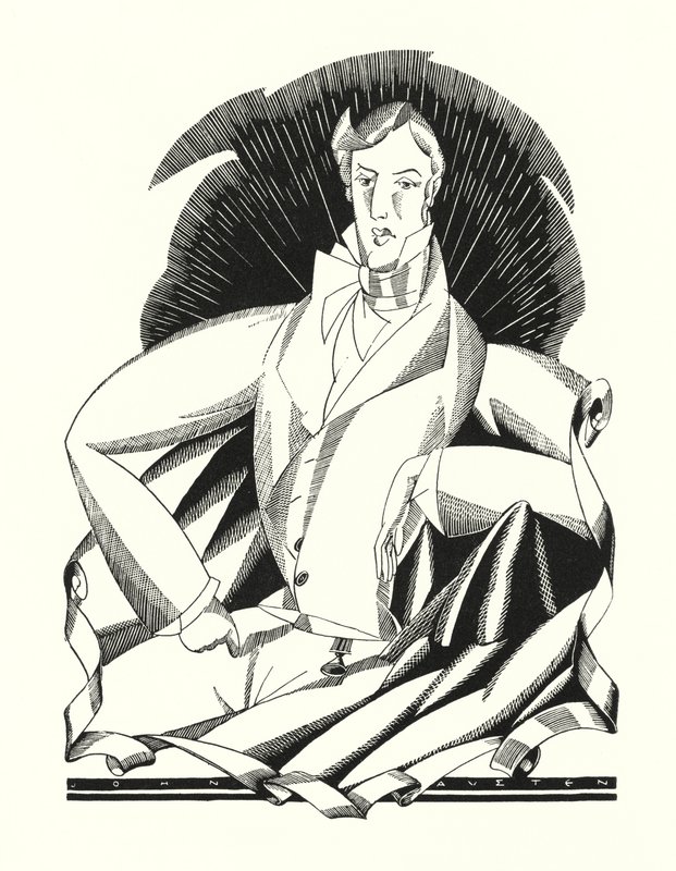 Ilustração para Don Juan por Lord Byron (lito) de John Austen
