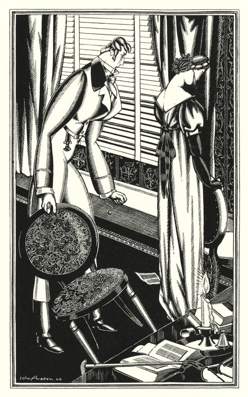 Ilustração para Don Juan por Lord Byron: Don Jose e sua senhora brigaram, por quê? (lito) de John Austen