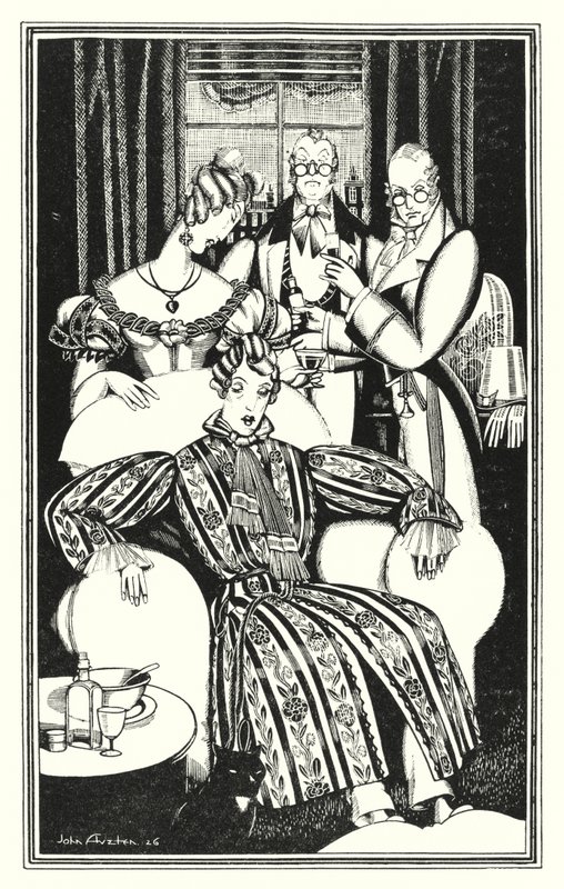 Ilustração para Don Juan por Lord Byron: não sei como foi, mas ele ficou doente (lito) de John Austen