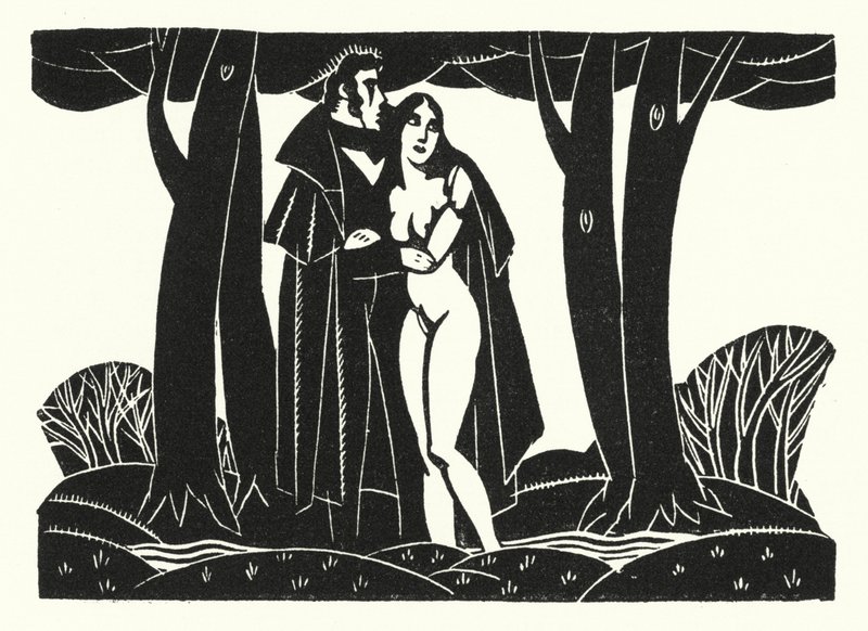 Ilustração para Madame Bovary por Gustave Flaubert (lito) de John Austen