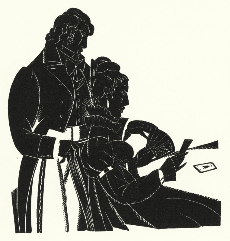 Ilustração para Madame Bovary por Gustave Flaubert (lito) de John Austen