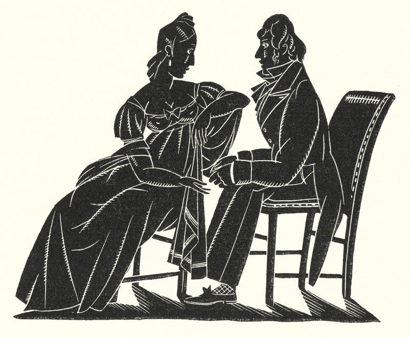 Ilustração para Madame Bovary por Gustave Flaubert (lito) de John Austen