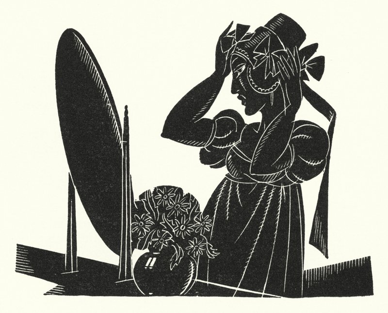 Ilustração para Madame Bovary por Gustave Flaubert (lito) de John Austen