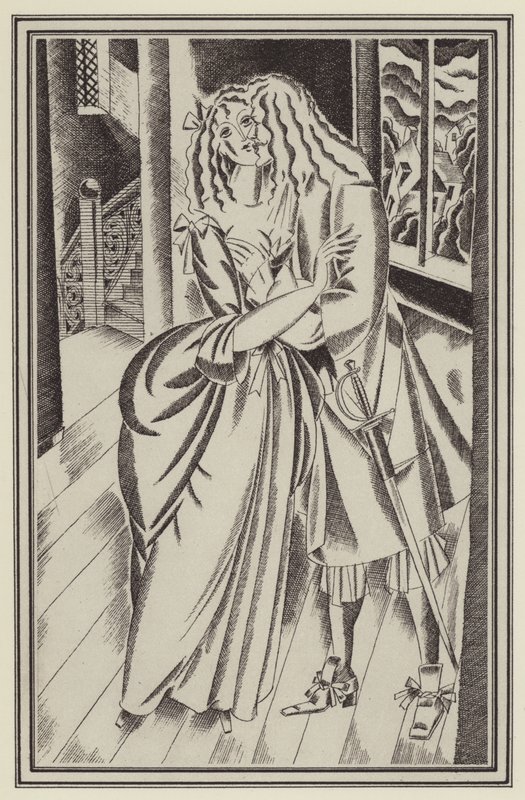 Ilustração para Moll Flanders por Daniel Defoe (lito) de John Austen
