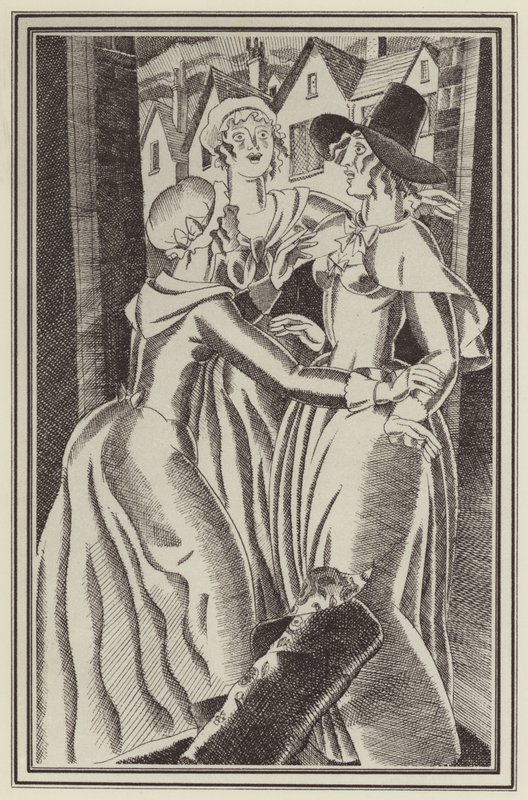 Ilustração para Moll Flanders por Daniel Defoe (litho) de John Austen