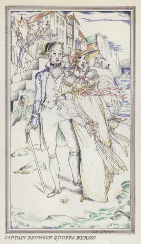 Ilustração para Persuasian de Jane Austen (cor litho) de John Austen