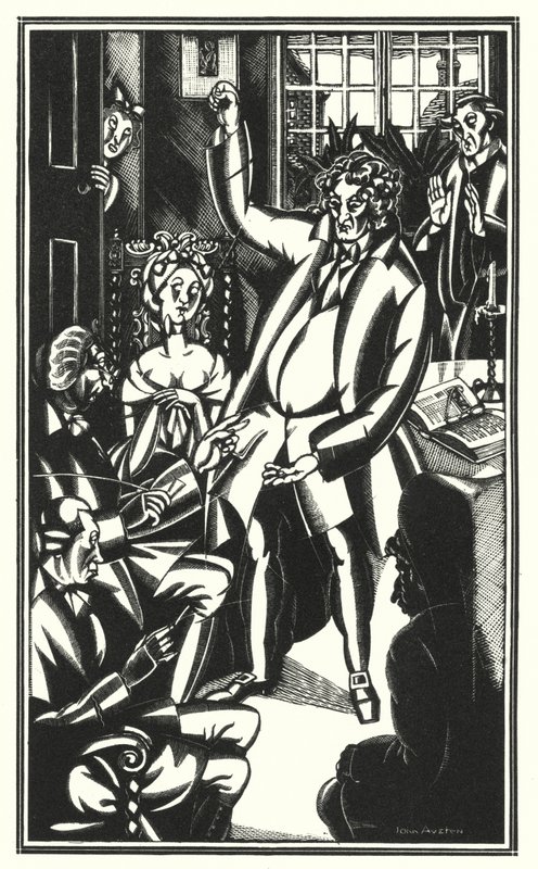 Ilustração para Tristram Shandy por Laurence Sterne (lito) de John Austen