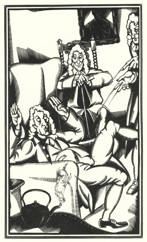 Ilustração para Tristram Shandy por Laurence Sterne (lito) de John Austen
