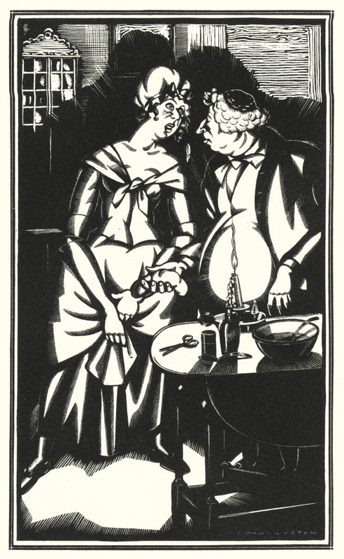 Ilustração para Tristram Shandy por Laurence Sterne (lito) de John Austen