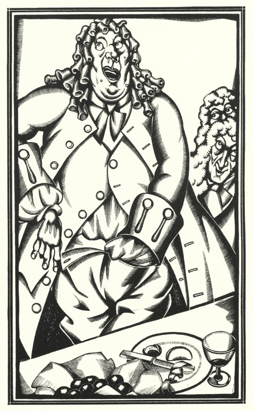 Ilustração para Tristram Shandy por Laurence Sterne (litho) de John Austen