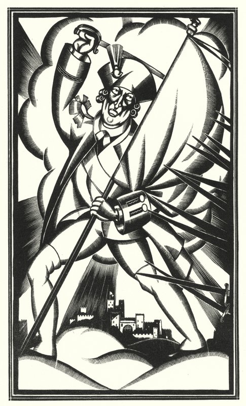 Ilustração para Tristram Shandy por Laurence Sterne (litho) de John Austen