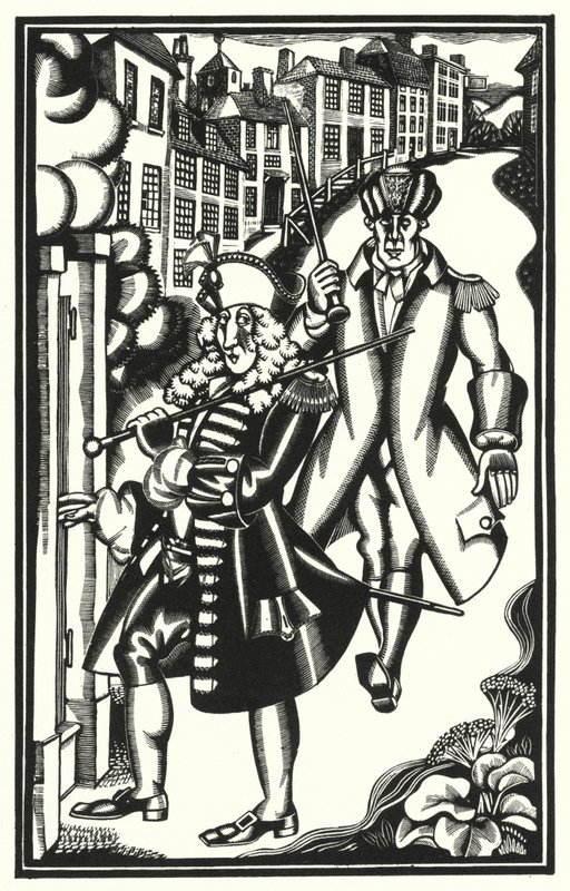 Ilustração para Tristram Shandy por Laurence Sterne (litho) de John Austen
