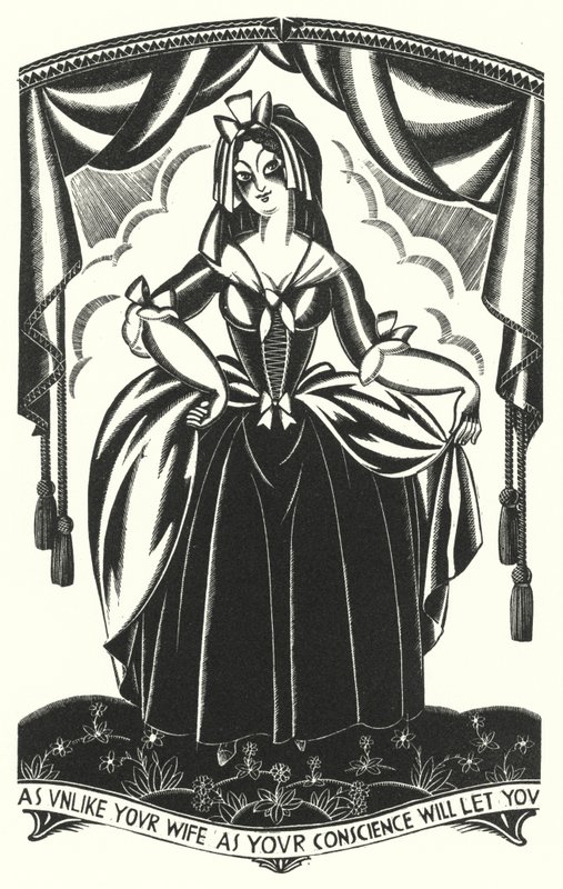 Ilustração para Tristram Shandy por Laurence Sterne (litho) de John Austen
