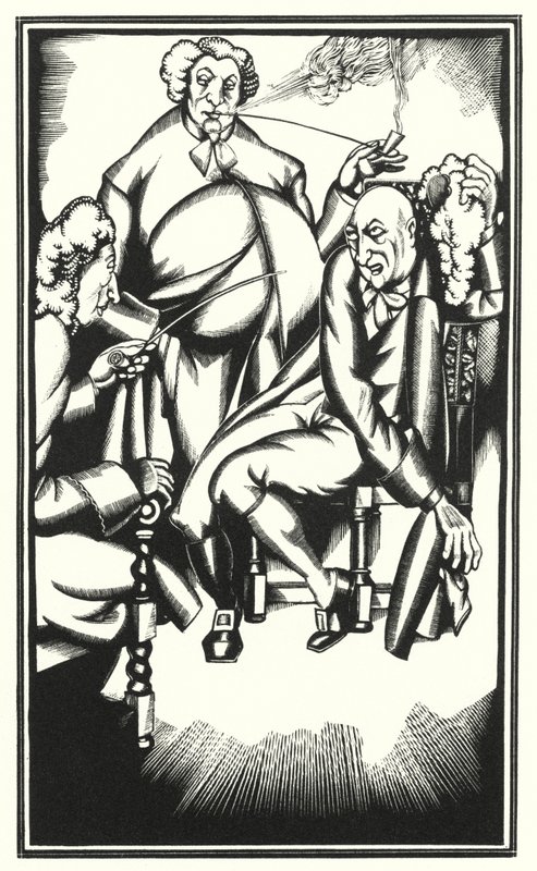 Ilustração para Tristram Shandy por Laurence Sterne (litho) de John Austen
