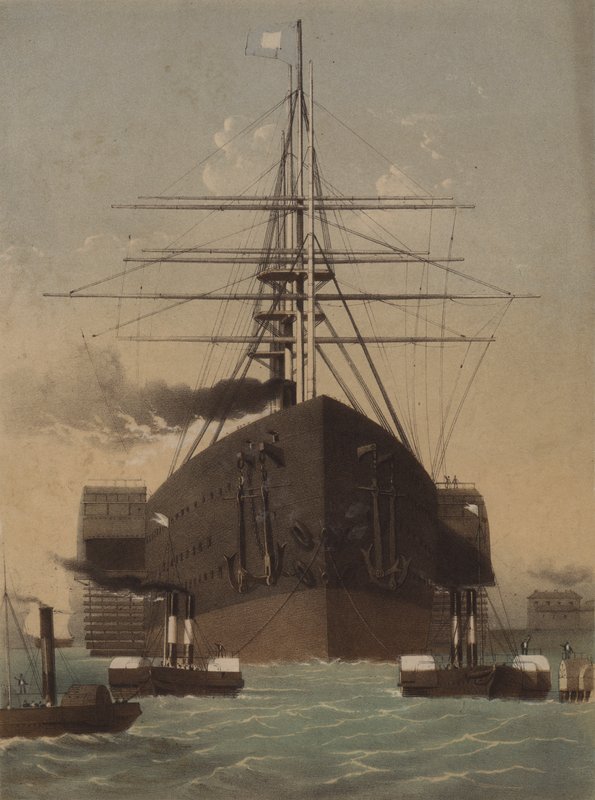O navio a vapor Great Eastern, Isambard Kingdom Brunel de John Brandard