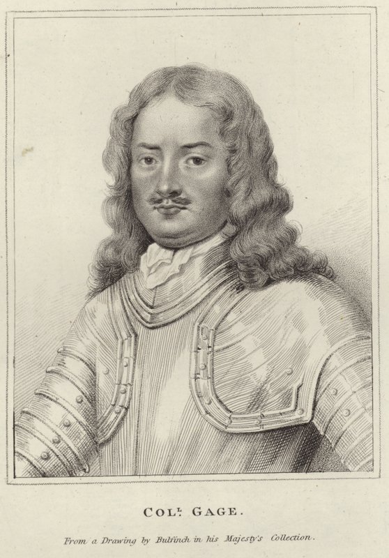 Retrato, senhor, Henry, gage, gravura de John Bulfinch
