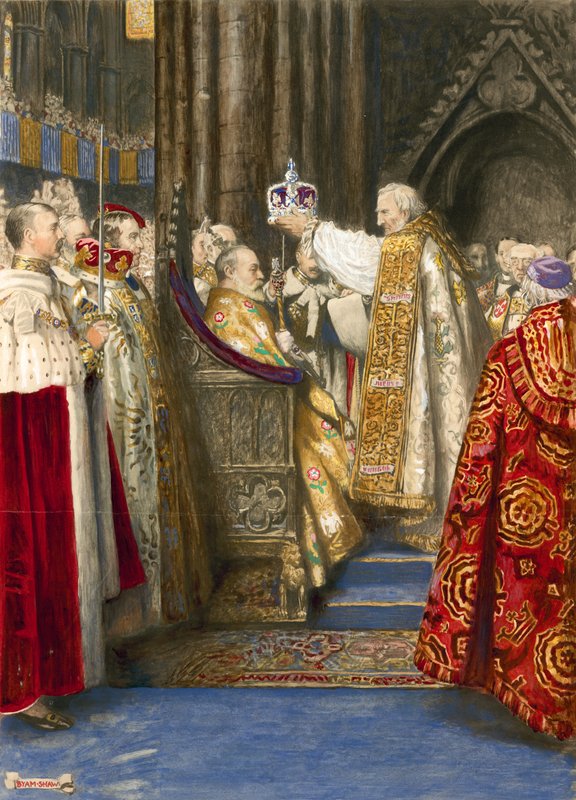 Coroação do rei Edward VII e da rainha Alexandra, 1904 de John Byam Liston Shaw