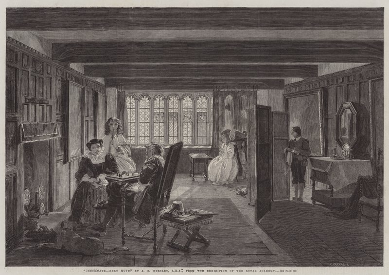 Checkmate, Next Move, da Exposição da Royal Academy de John Callcott Horsley