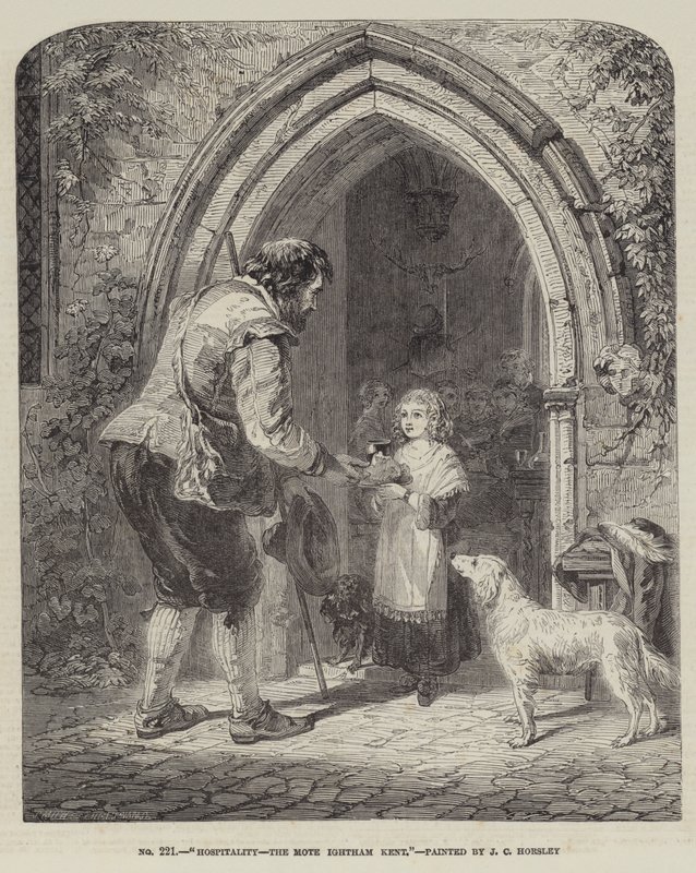 Hospitalidade, o Mote, Ightham, Kent de John Callcott Horsley