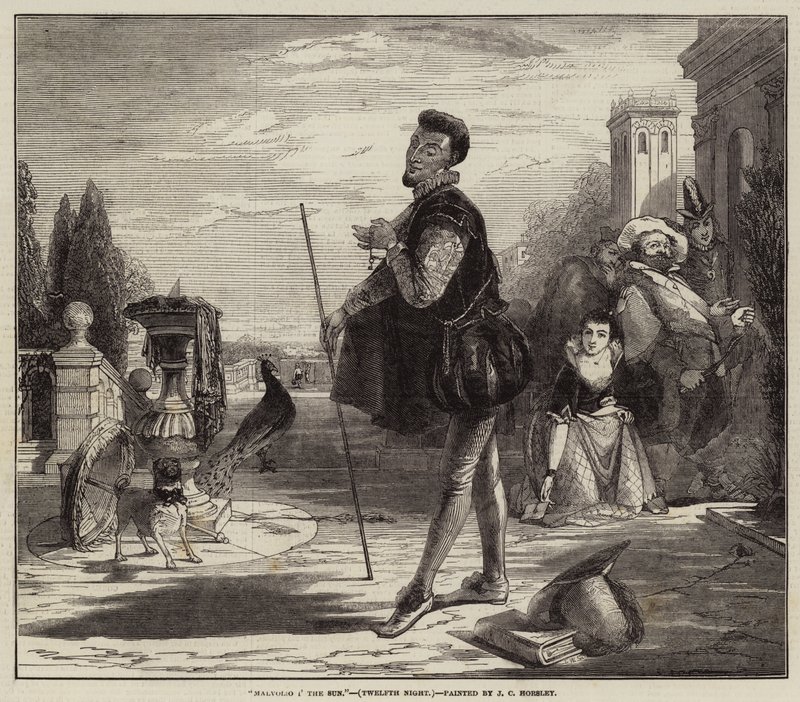 Malvolio i &39;the Sun, duodécima noite de John Callcott Horsley