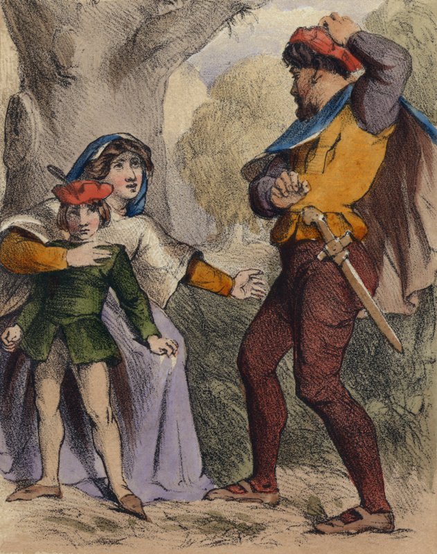 Margaret De Anjou e seu filho de John Callcott Horsley