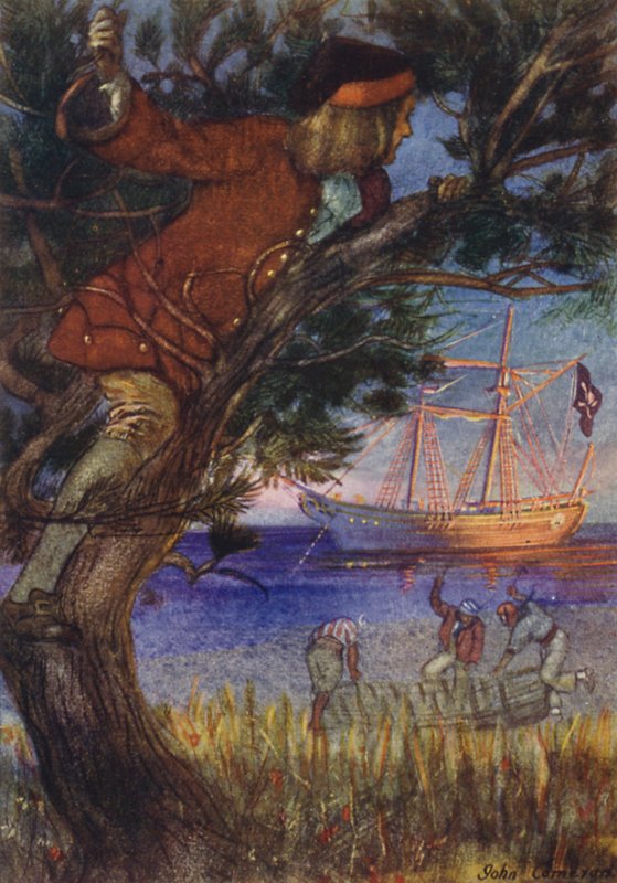 Ilustração para Treasure Island de John Cameron