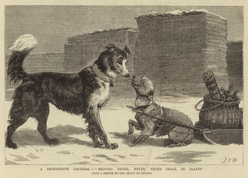 Um degenerado colonial, britânicos nunca, nunca, nunca serão escravos de John Charles Dollman