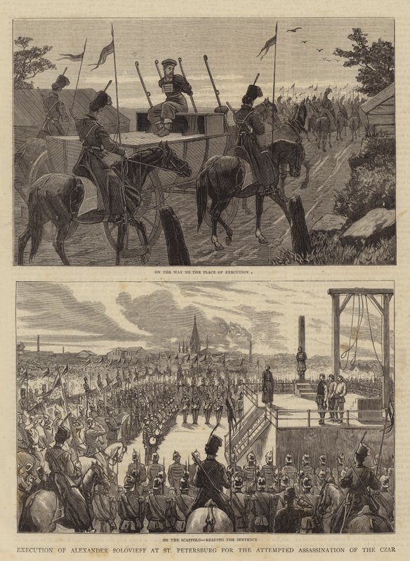 Execução de Alexander Solovieff em São Petersburgo pela tentativa de assassinato do czar de John Charles Dollman