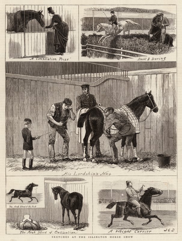 Esboços no Islington Horse Show de John Charles Dollman