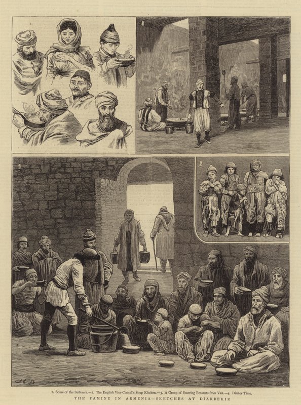 A fome na Armênia, Sketches at Diarbekir de John Charles Dollman