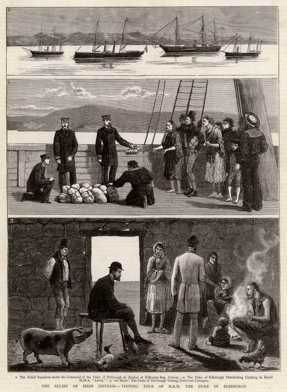 O Alívio da Angústia Irlandesa, Visita Visitante de SAR o Duque de Edimburgo de John Charles Dollman