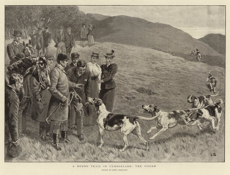 Uma trilha de cão em Cumberland, o acabamento de John Charlton