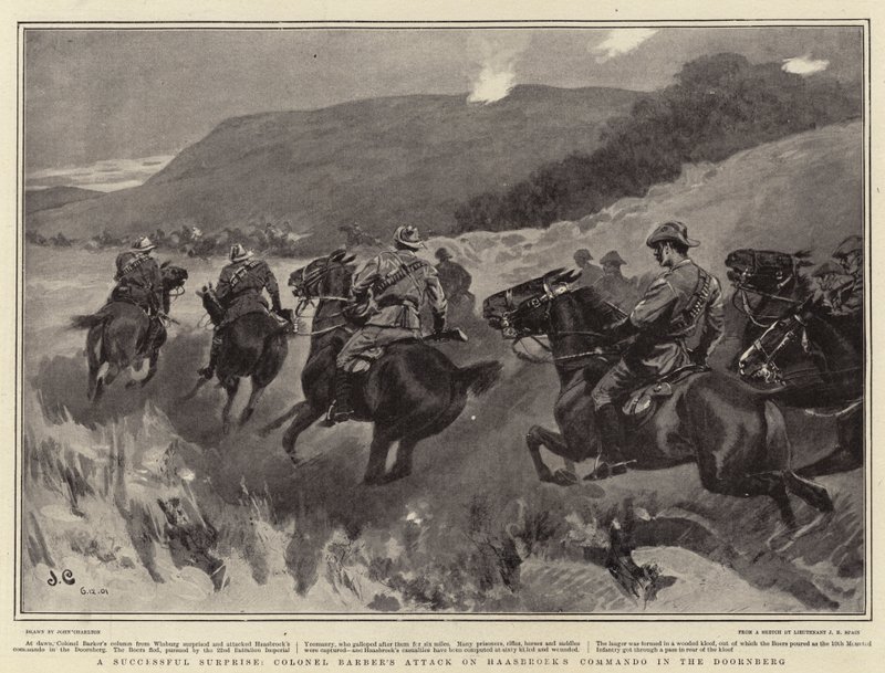 Uma surpresa bem-sucedida, ataque do coronel Barber ao comando de Haasbroek em Doornberg de John Charlton
