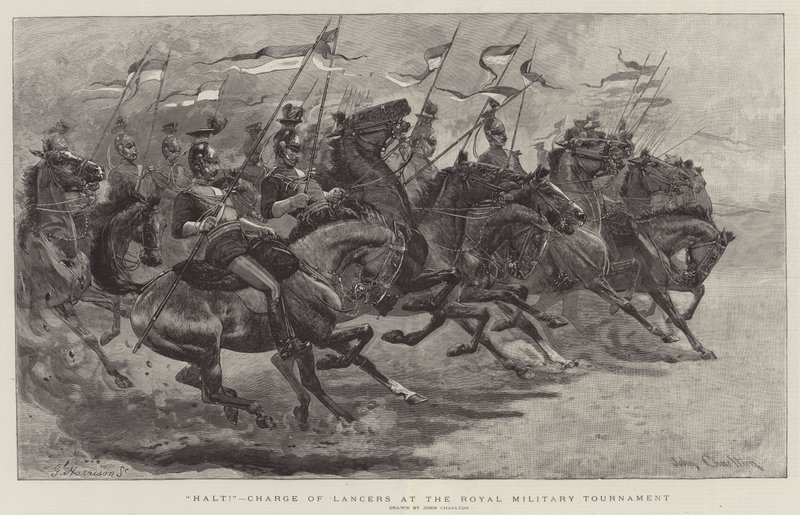Halt !, Charge of Lancers no Royal Military Tournament de John Charlton