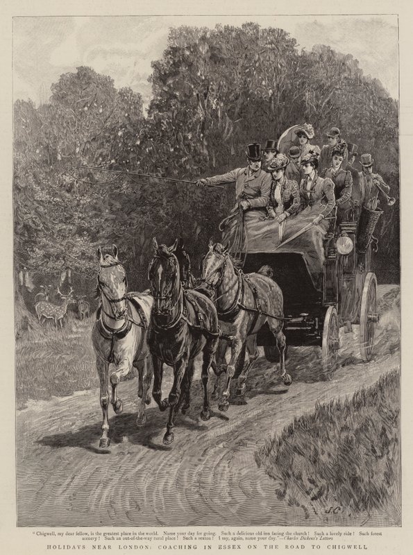 Férias perto de Londres, Coaching em Essex na estrada para Chigwell de John Charlton