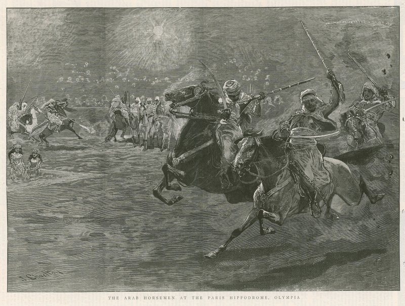 Os cavaleiros árabes no Hipódromo de Paris, Olympia de John Charlton